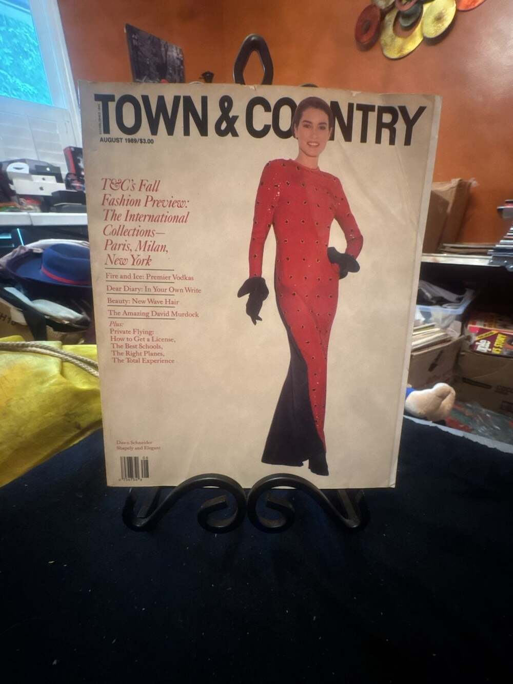 1985 Valentino Red Silk Jersey Open back dress runway For Sale at , ,500*